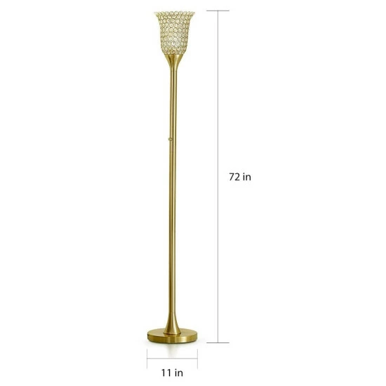Best reviews of â¤ď¸ Silver Orchid Pica 72-inch Dimmable Floor Lamp Polished Chrome đ - Image 4