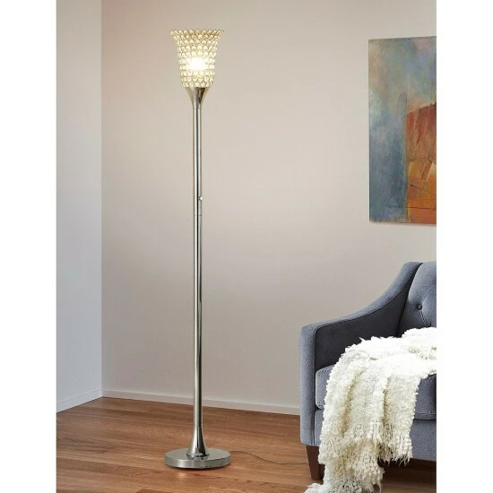 Best reviews of â¤ď¸ Silver Orchid Pica 72-inch Dimmable Floor Lamp Polished Chrome đ - Image 5