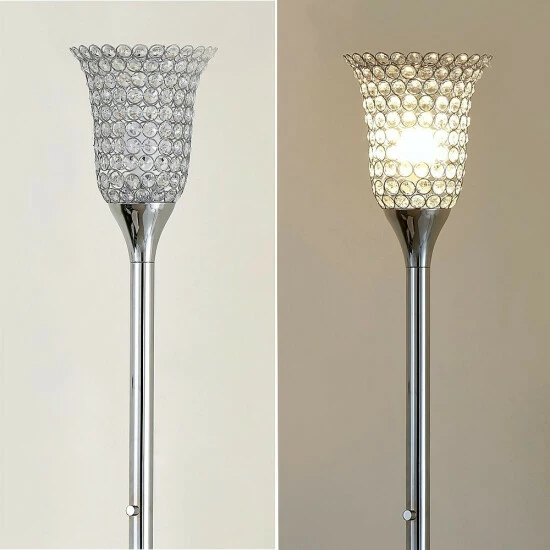 Best reviews of â¤ď¸ Silver Orchid Pica 72-inch Dimmable Floor Lamp Polished Chrome đ - Image 7