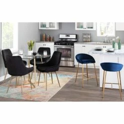 Top 10 🌟 Silver Orchid Alba Velvet Chair (Set Of 2) - N/A Blue 🌟