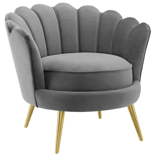Cheapest ๐คฉ Silver Orchid Gruning Velvet Accent Armchair Navy ๐