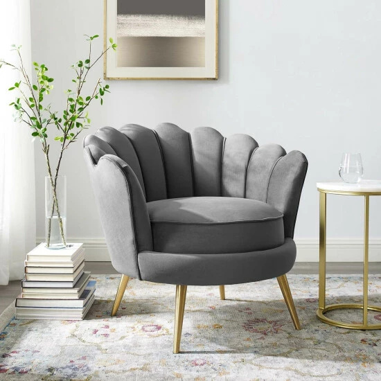 Cheapest ๐คฉ Silver Orchid Gruning Velvet Accent Armchair Navy ๐ - Image 5