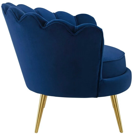 Cheapest ๐คฉ Silver Orchid Gruning Velvet Accent Armchair Navy ๐ - Image 7