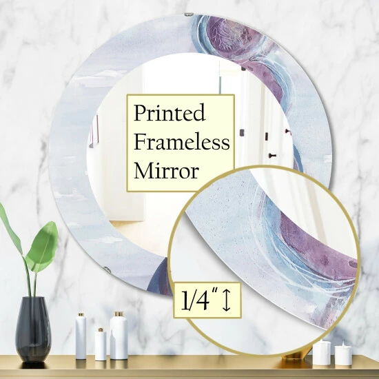 Cheap â Silver Orchid Alba Printed Modern Bathroom Mirror Purple đ - Image 5