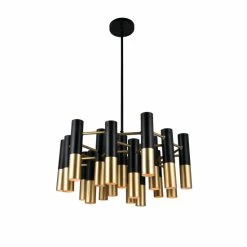 Brand new 🎉 Silver Orchid Togo Matte Black & Satin Gold 19-light Chandelier 🌟