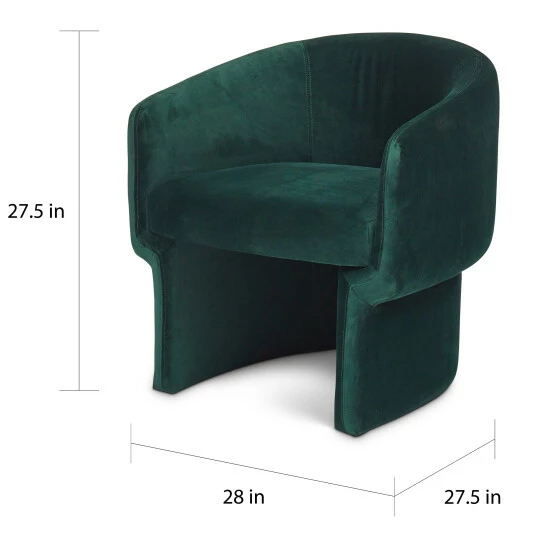 Buy đ Silver Orchid Lyell Velvet Accent Chair Black đ - Image 7