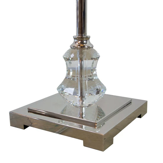 Outlet ๐ Silver Orchid Brielle Polished Nickel And Crystal 1-light Floor Lamp - 14.2"L X 14.2"W X 60.5"H โจ - Image 6