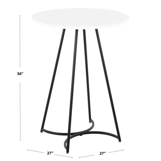 Budget ❤️ Silver Orchid Cece Counter Height Table White Wood/gold Metal 💯 - Image 4