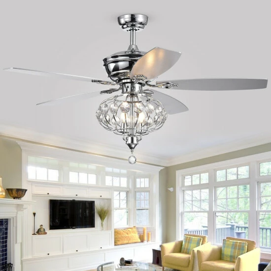 Best Pirce đ Silver Orchid Finlayson 52-inch Lighted Ceiling Fan With Reversible Blades đ - Image 2