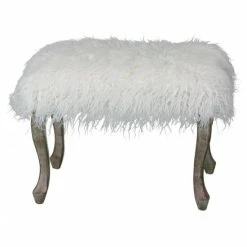 Outlet ❤️ Silver Orchid Martens White Faux Fur Bench 🎉
