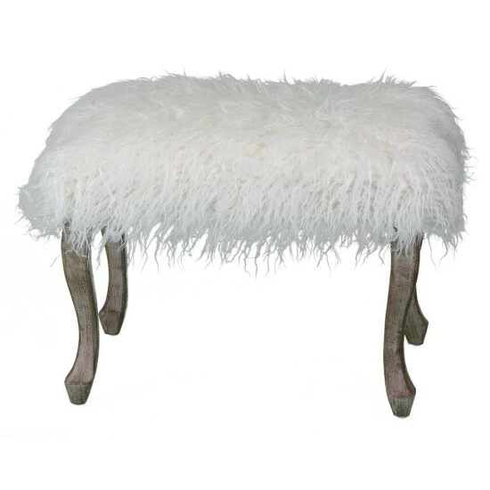 Outlet โค๏ธ Silver Orchid Martens White Faux Fur Bench ๐ 3 Outlet โค๏ธ Silver Orchid Martens White Faux Fur Bench ๐