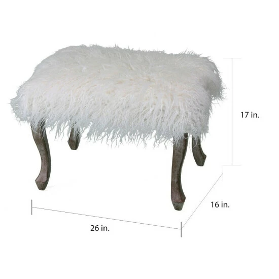 Outlet โค๏ธ Silver Orchid Martens White Faux Fur Bench ๐ 6 Outlet โค๏ธ Silver Orchid Martens White Faux Fur Bench ๐ - Image 4