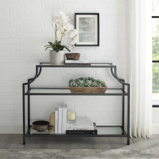 Best Pirce 𧨠Silver Orchid Bow Oil-rubbed Bronze Console Table â - Image 2