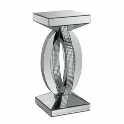 Discount 🔔 Silver Orchid Ipsen Silver And Mirror Square End Table 🤩