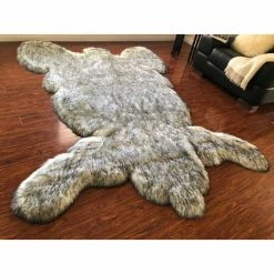 Coupon 🤩 Silver Orchid Spangsfeldt Luxurious Faux Bearskin Pelt Shag Area Rug White W/black Tips 🔔 -Silver Orchid Shop unnamed file 2911
