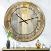 Buy 🧨 Silver Orchid Borella 'Gold Square Watercolor' Glam Large Wall Clock 🌟