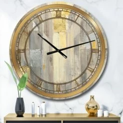 Buy 🧨 Silver Orchid Borella 'Gold Square Watercolor' Glam Large Wall Clock 🌟