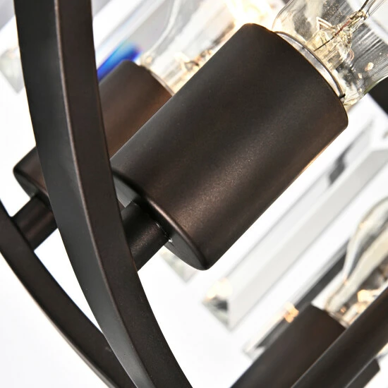 Coupon ๐ฏ Silver Orchid Basch 5-light Oil Rubbed Bronze/Crystal Glass Hanging Pendant ๐ - Image 7