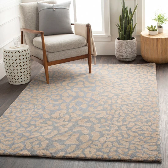 Cheapest โจ Silver Orchid Michel Hand-tufted Jungle Animal Print Wool Area Rug Teal ๐ - Image 4