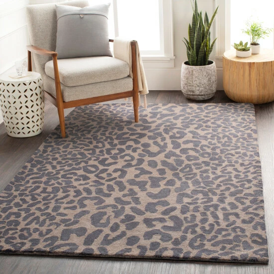 Cheapest โจ Silver Orchid Michel Hand-tufted Jungle Animal Print Wool Area Rug Teal ๐ - Image 6