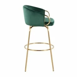 Flash Sale ✨ Silver Orchid Battista 30" Fixed-Height Gold Bar Stool With Round Gold Footrest (Set Of 2) Black Velvet/gold 🤩 -Silver Orchid Shop unnamed file 2992