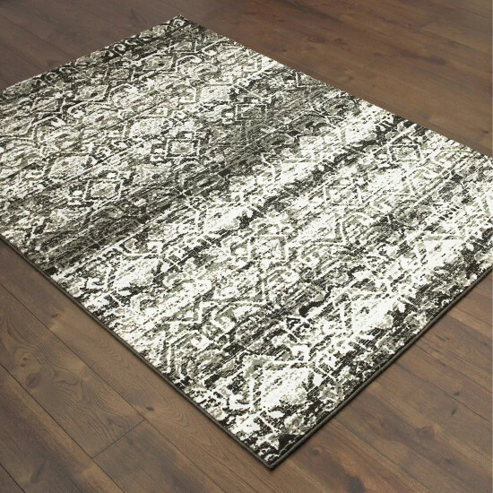 Budget ⨠Silver Orchid Burns Distressed Tribal Grey/ Ivory Area Rug Grey/ivory đ - Image 4