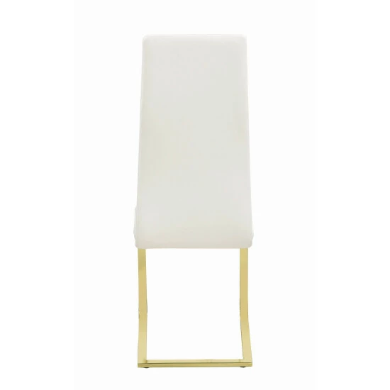 Best deal đ Silver Orchid Valkyrien White And Gold Dining Side Chairs (Set Of 4) - 17" X 22.75" X 43.75" ⨠- Image 4