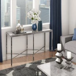 Best reviews of 😍 Silver Orchid Bellamy Chrome Finish Sofa Table 💯