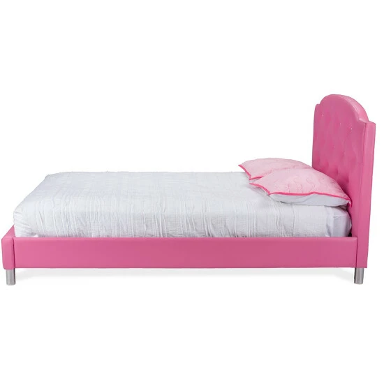 Best deal đ Silver Orchid Bird Pink Leather Contemporary Full Bed đĽ - Image 3