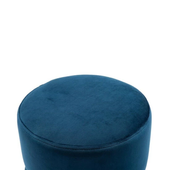 New â Silver Orchid Basquette Navy Velvet Ottoman đ - Image 3