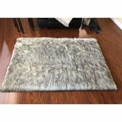 Wholesale 🌟 Silver Orchid Nansen Luxurious Faux Sheepskin Square Shape Shag Area Rug Black 🎁 -Silver Orchid Shop unnamed file 3139