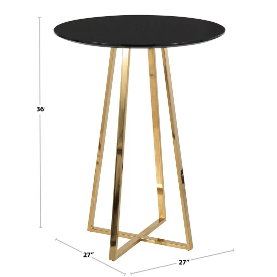 Deals â¤ď¸ Silver Orchid Pugo Haid Counter Table Black Wood đ - Image 3