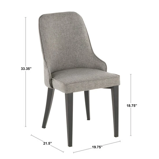 Hot Sale ๐ฅ Silver Orchid Wilson Upholstered Dining/Accent Chair (Set Of 2) ๐ฅ - Image 8