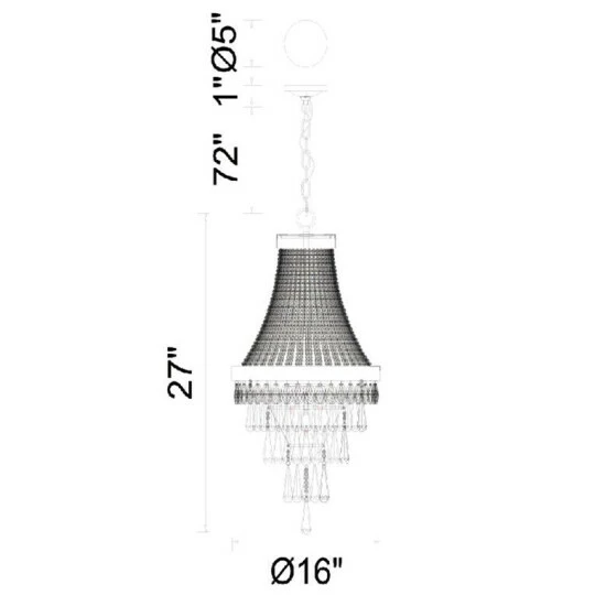 Wholesale ๐ฅ Silver Orchid Kersten Chrome Beaded Crystal 6-light Chandelier โจ - Image 2