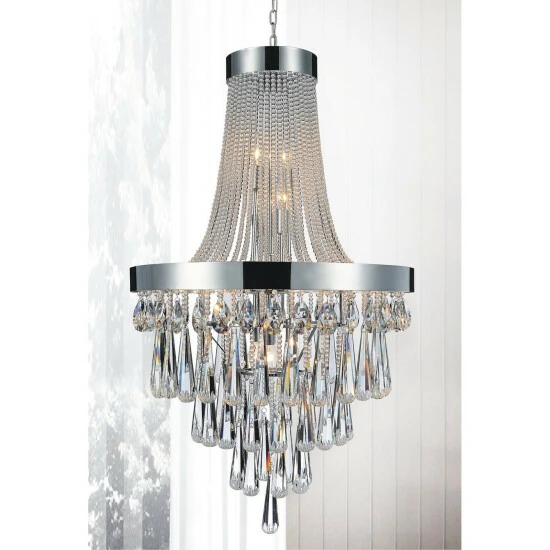 Budget 🧨 Silver Orchid Kersten Chrome 13-light Crystal Chandelier ⭐