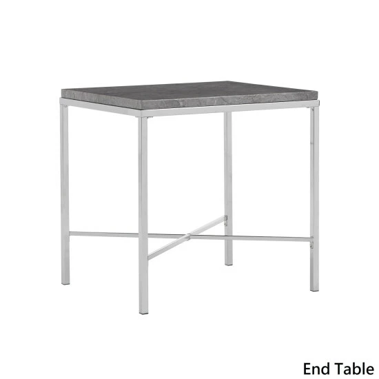 Outlet 𤊠Silver Orchid Bankhead Chrome Finish End Table đ - Image 2