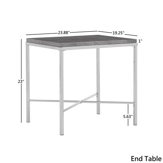 Outlet 𤊠Silver Orchid Bankhead Chrome Finish End Table đ - Image 6