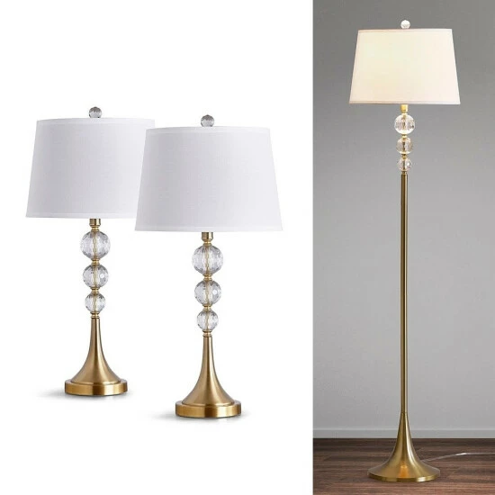 Promo โญ Silver Orchid Orloff 3-piece Lamp Set Brushed Nickle ๐ - Image 3