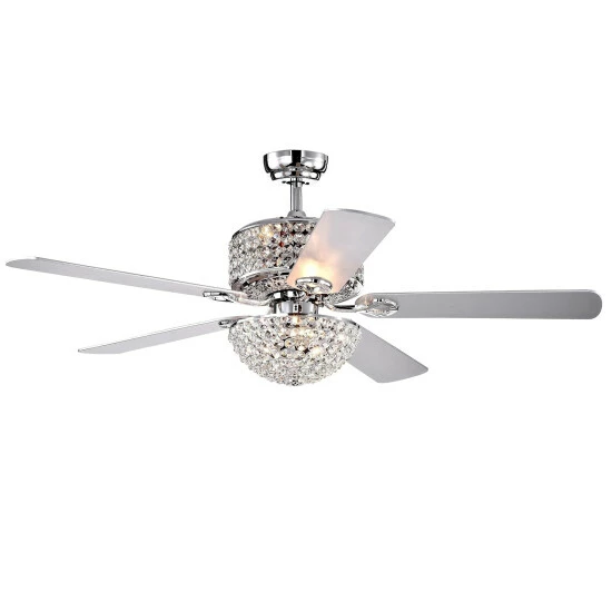 Discount đ Silver Orchid Finlayson Chrome 5-blade 52-inch Lighted Ceiling Fan đ - Image 3