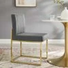 Wholesale 😀 Silver Orchid Haussermann Channel Tufted Sled Base Velvet Dining Chair Gold Dusty Rose 🔔