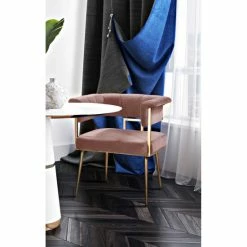 Best Sale 🛒 Silver Orchid West Blush Velvet Chair 🤩