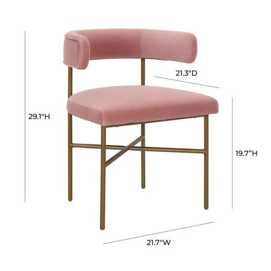 Wholesale ๐ Silver Orchid Paola Blush Velvet Chair โจ - Image 6