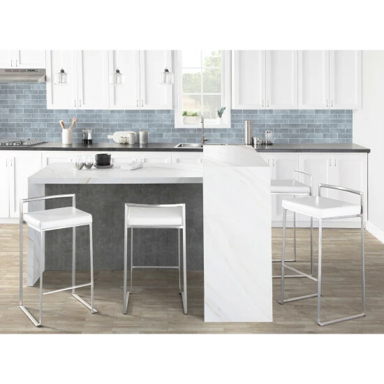 Promo â Silver Orchid Forrest Stackable Faux Leather Bar Stools (Set Of 2) - N/A Black đ - Image 5