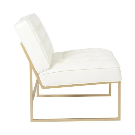 Discount ๐ Silver Orchid BerdoniFaux Leather Chair With Gold ๐งฅ Coated Frame White โจ 7 Discount ๐ Silver Orchid BerdoniFaux Leather Chair With Gold ๐งฅ Coated Frame White โจ - Image 5