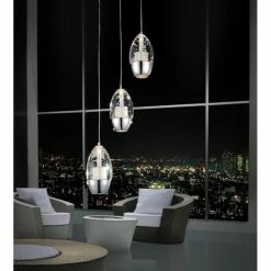 Best Pirce ✔️ Silver Orchid Pierade Chrome 3-light Mini Pendant 🎁