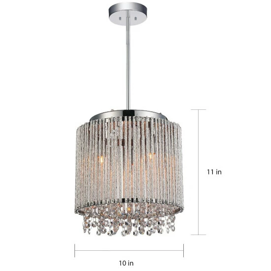 Cheap 😍 Silver Orchid Bowen 3-light Mini Pendant With Chrome Finish 👏 - Image 2