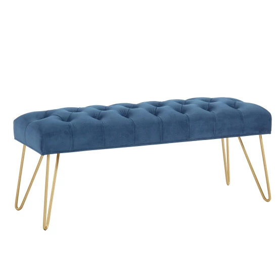 Coupon ๐คฉ Silver Orchid Orla Button Tufted Velvet Bench Black ๐ฅ - Image 4