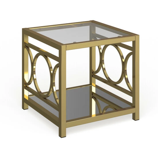 Cheapest โจ Silver Orchid Pehrson 24-inch Glass Top Metal 1-shelf Side Table Chrome ๐ฅ - Image 4