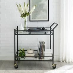 Hot Sale 👍 Silver Orchid Grifith Oil-Rubbed Bronze Bar Cart 🛒 -Silver Orchid Shop unnamed file 342