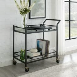 Hot Sale 👍 Silver Orchid Grifith Oil-Rubbed Bronze Bar Cart 🛒 -Silver Orchid Shop unnamed file 343